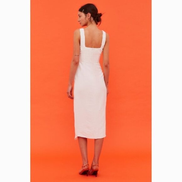 NWT C/meo Collective OVER AGAIN DRESS Ivory - Picture 4 of 5